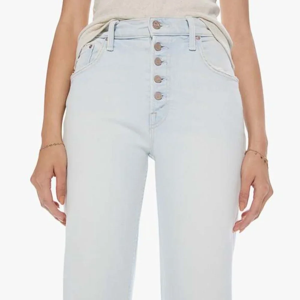 MOTHER The Pixie Tomcat High-Rise Jeans Pina Colada Paradise- Sz 30 - EUC - Picture 5 of 11